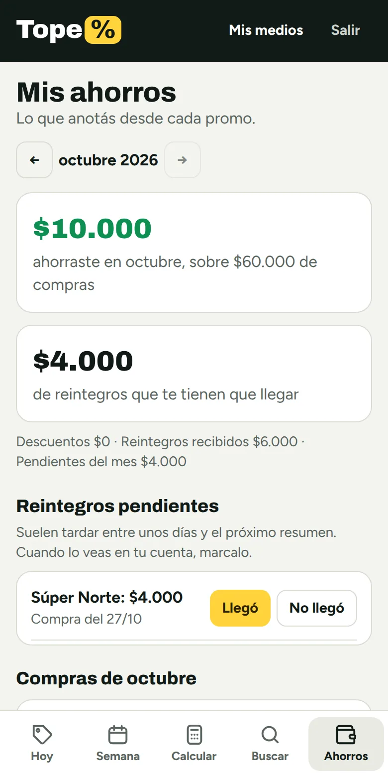 La sección de ahorros con los reintegros pendientes